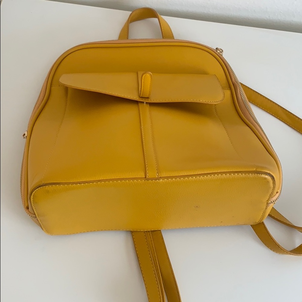 mustard backpack